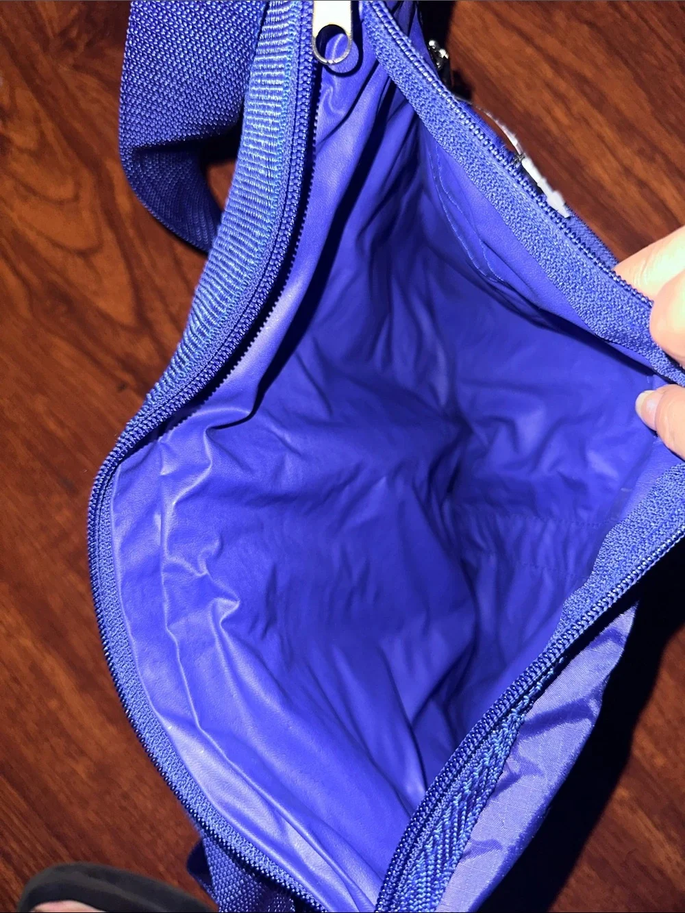 Navy Crossbody Messenger for in brilliant blue. Approx 12” x 9”.
